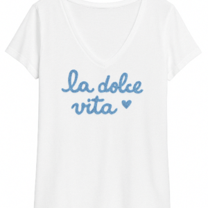 Tee-Shirt La Dolce Vita Bleu