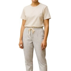 Pantalon Rayé Bleu