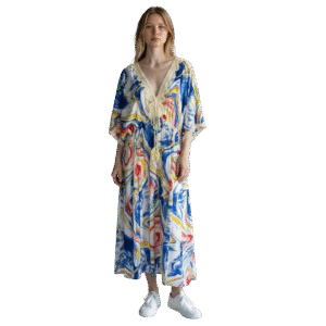 Robe Motif Bleu