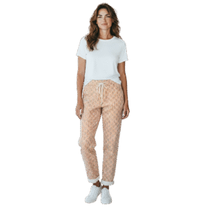 Pantalon Fleurs Orange