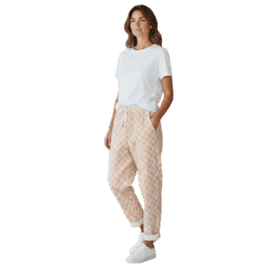 Pantalon Fleurs Camel