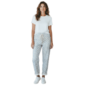 Pantalon Fleurs Bleu
