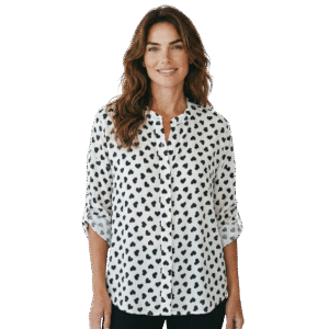 Chemise à pois noir