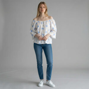 Blouse Pois Bleu