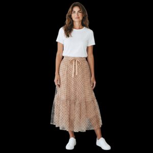 Jupe Tulles Pois Camel