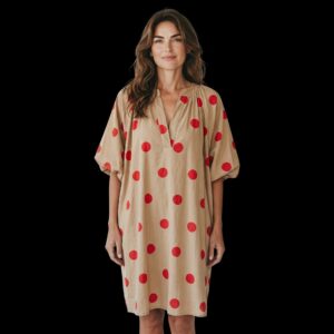 Robe Pois Camel