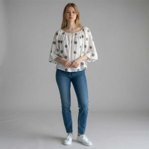 Blouse Pois Kaki