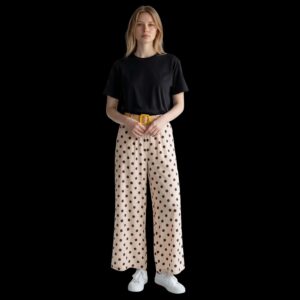 Pantalon Pois Beige