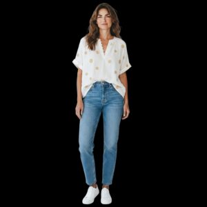 Blouse Pois Beige